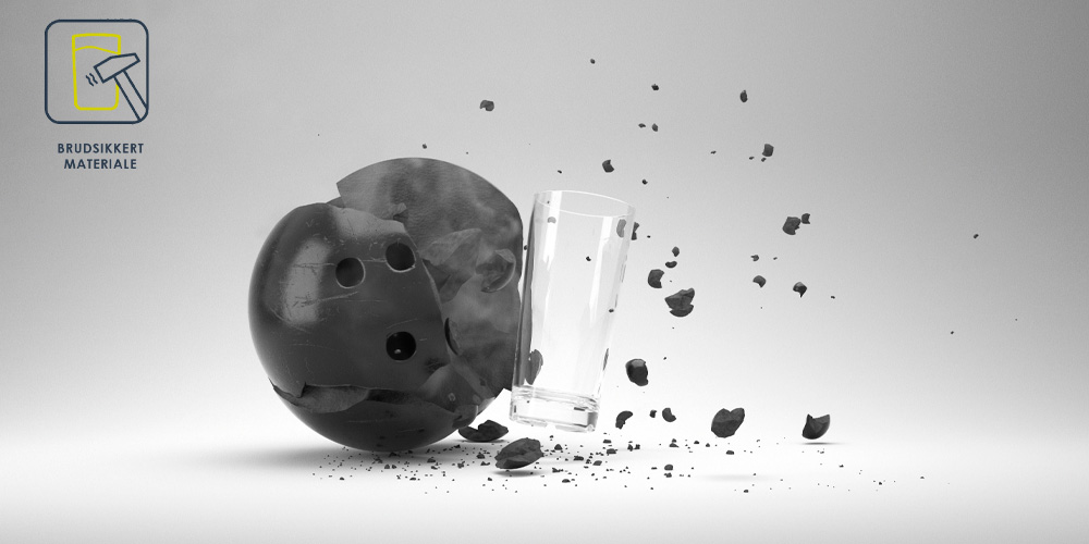 Stærkt og brudsikkert materiale Bowlingkugle som går i stykker ved sammenstød med glas