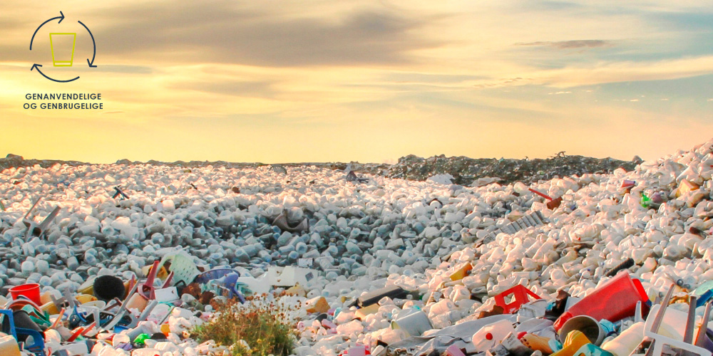 Genanvendelse af affald Landskab dækket af affald