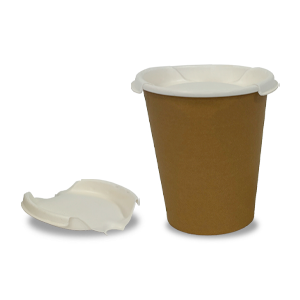 Liplid på to-go kop Kop med låg